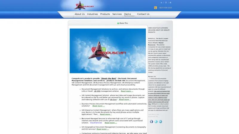 Homepage of UBiQuati