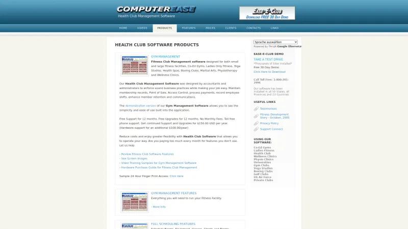 Homepage of Ease-E-Club