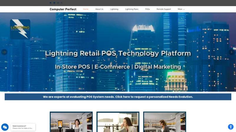 Homepage of Lightning Online POS