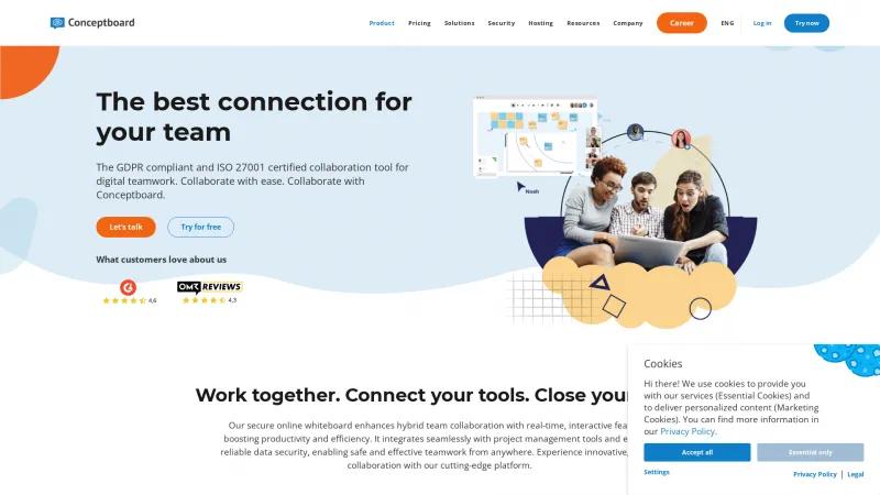 Homepage of Conceptboard