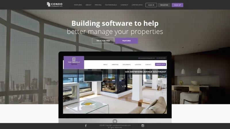Homepage of CondoCommunities.com