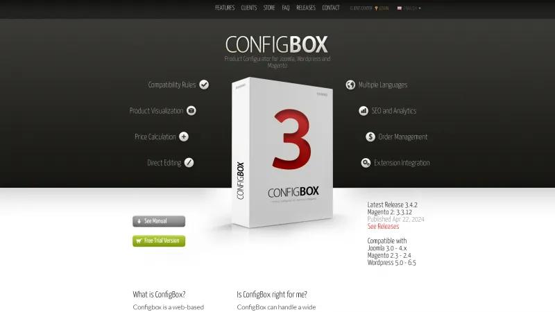 Homepage of ConfigBox