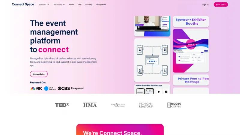 Homepage of Connect Space