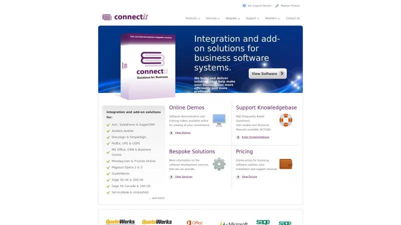 Homepage of ConnectIt