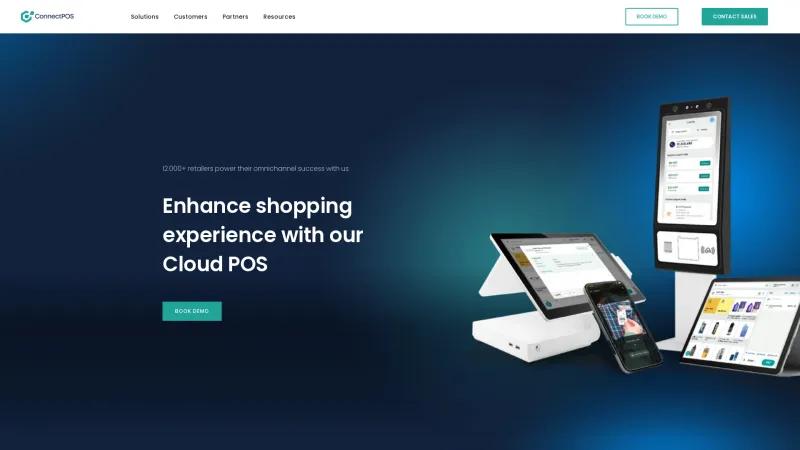 Homepage of ConnectPOS