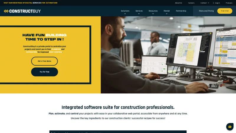 Homepage of ConstructBuy