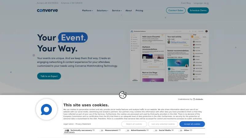 Homepage of Converve