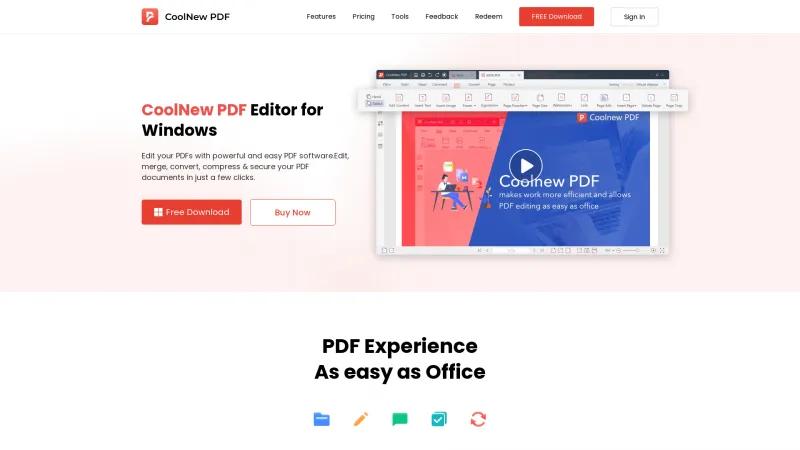 Homepage of CoolNew PDF