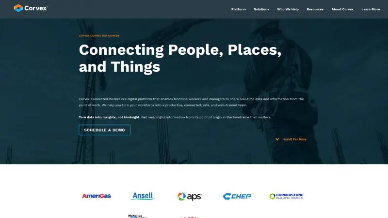 Homepage of Corvex