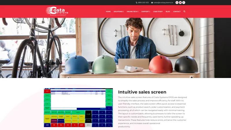 Homepage of Costa ExpertPOS