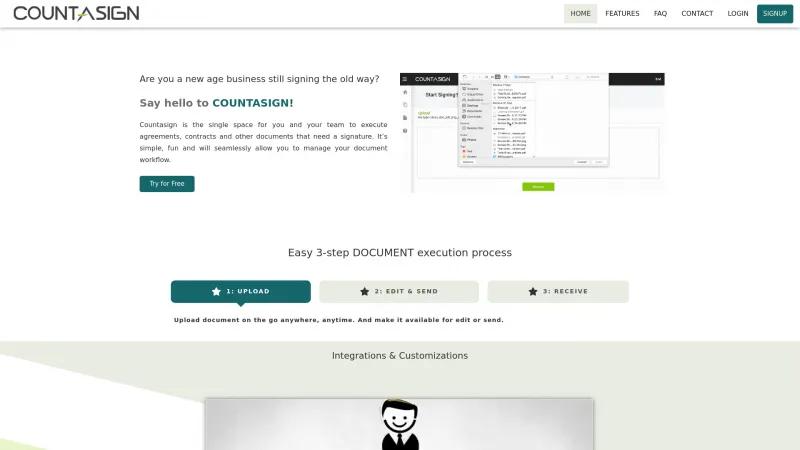 Homepage of Countasign