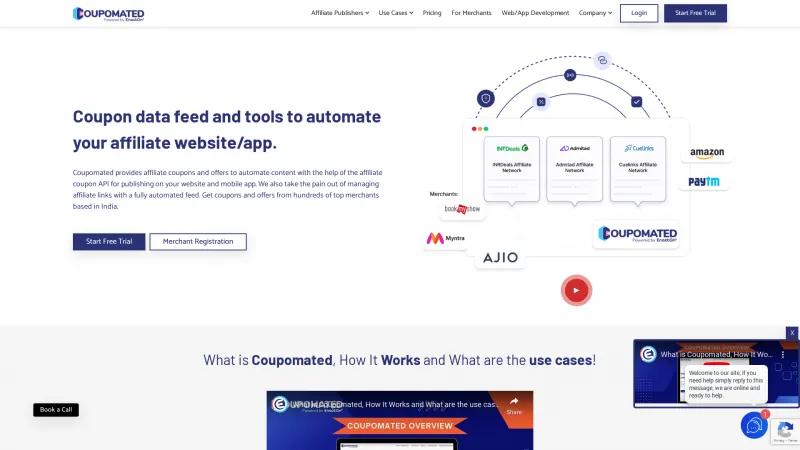 Homepage of Coupomated