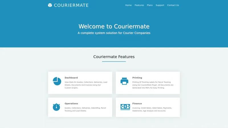 Homepage of CourierMate