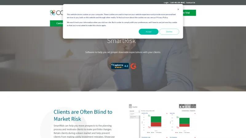 Homepage of SmartRisk