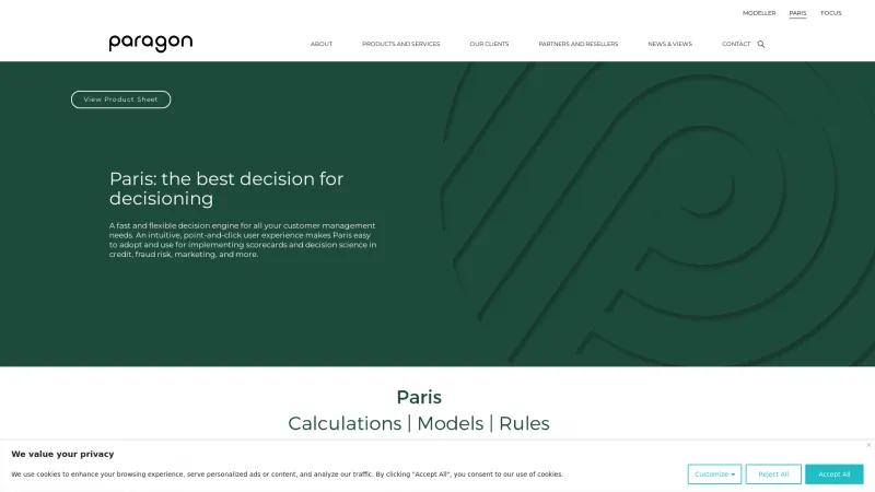 Homepage of Paris