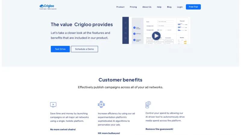 Homepage of Crigloo