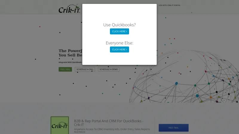 Homepage of Crik-IT