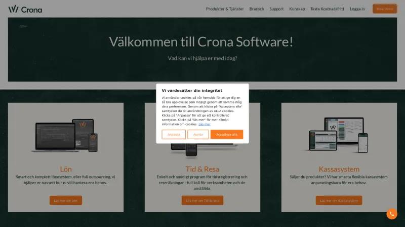 Homepage of Crona Lön