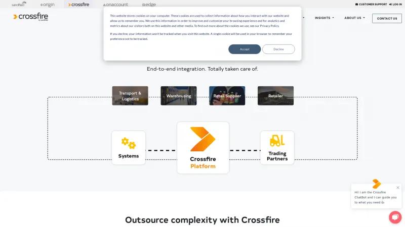 Homepage of Crossfire EDI