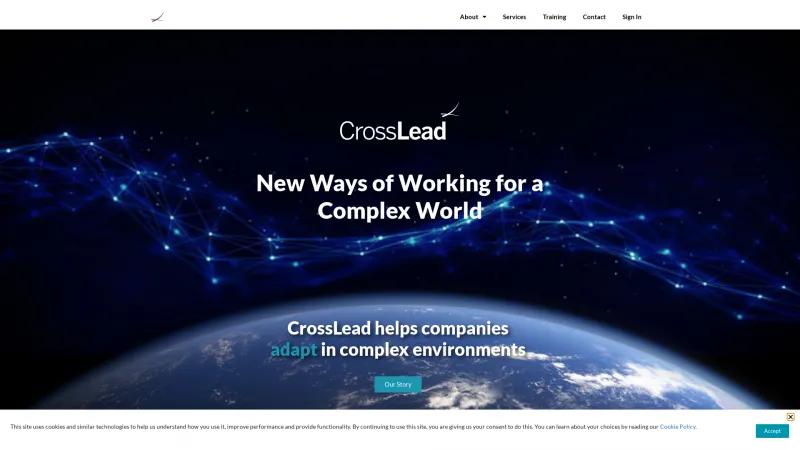 Homepage of CrossLead