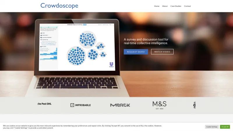 Homepage of Crowdoscope