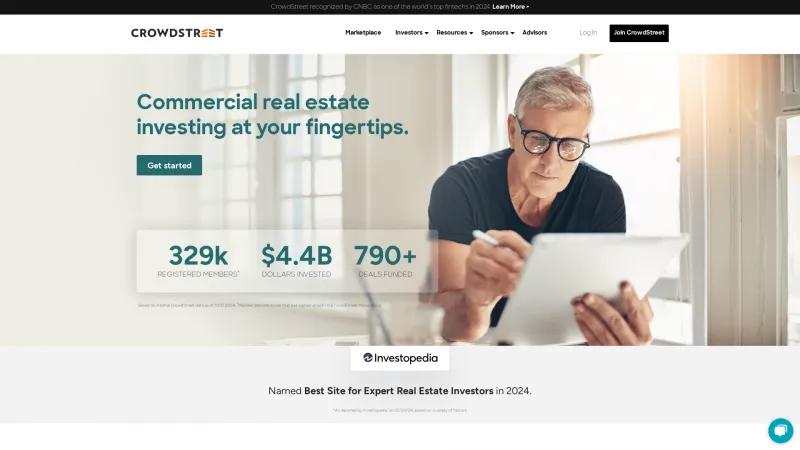 Homepage of CrowdStreet