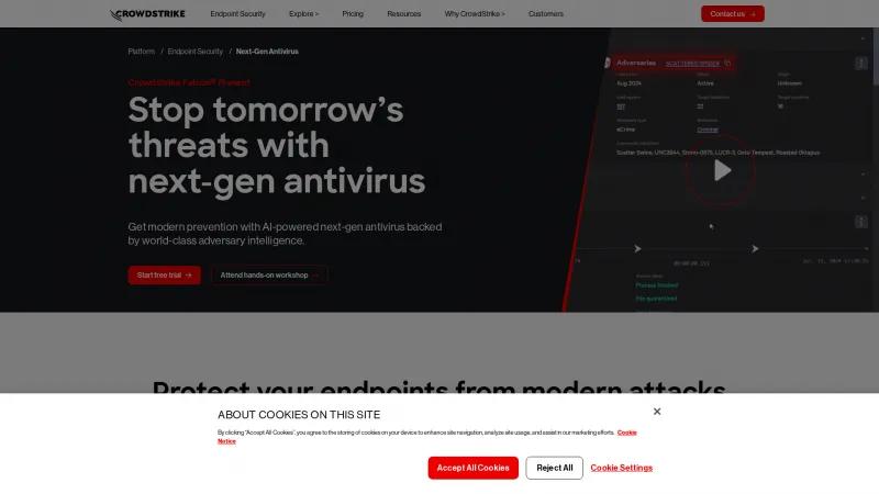 Homepage of Falcon Prevent