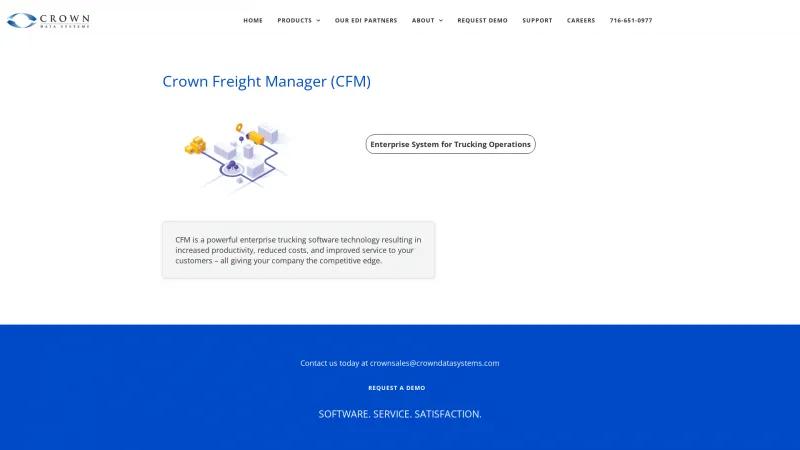 Homepage of Crown Freight Manager