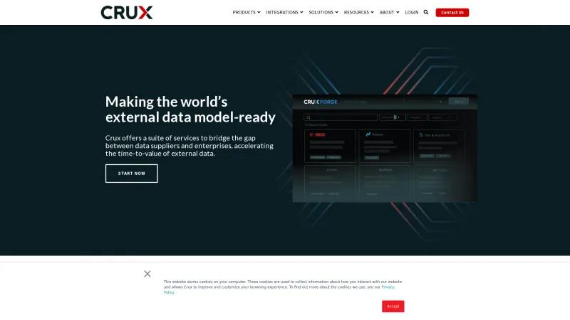 Homepage of Crux