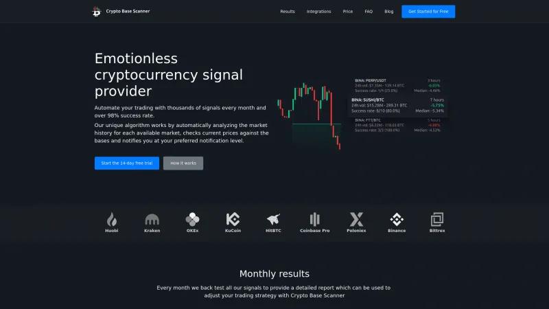 Homepage of Crypto Base Scanner