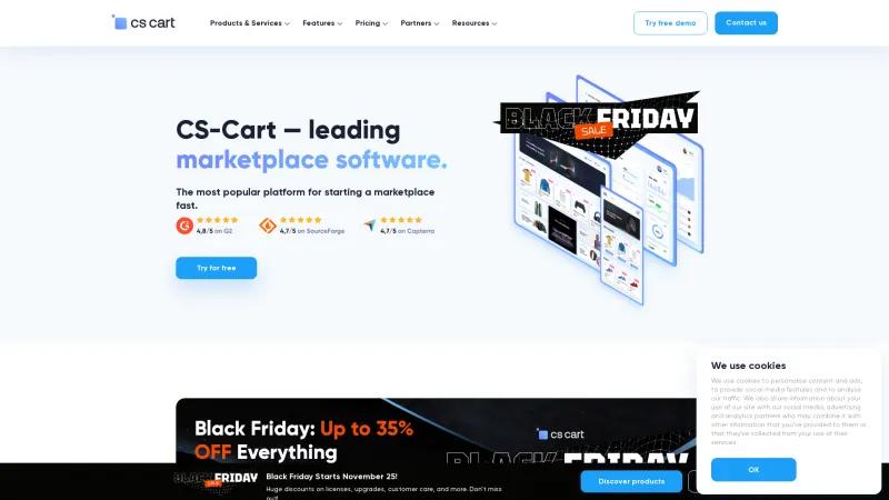 Homepage of CS-Cart Multi-Vendor