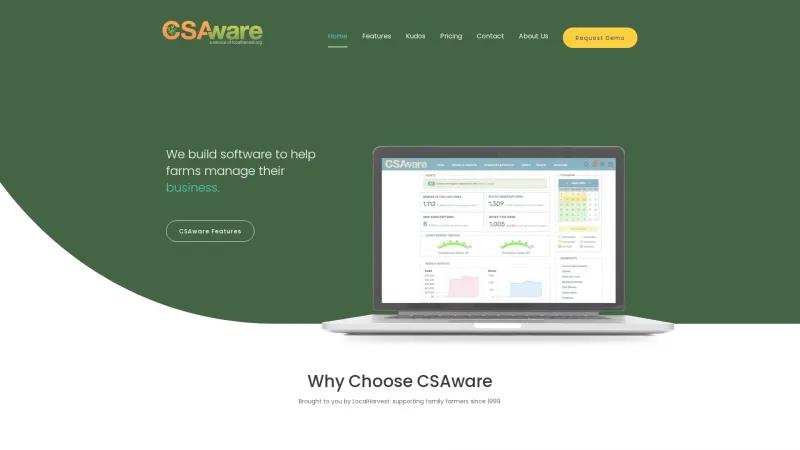 Homepage of CSAware