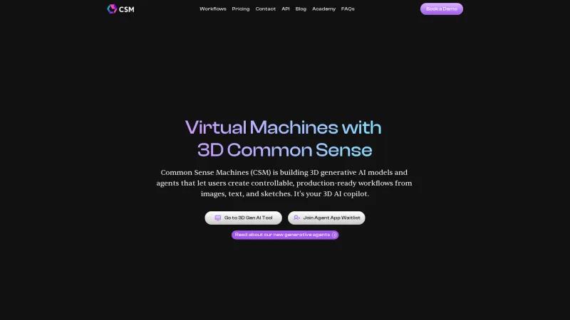 Homepage of CSM AI