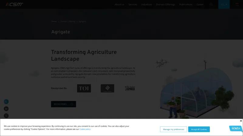 Homepage of Agrigate