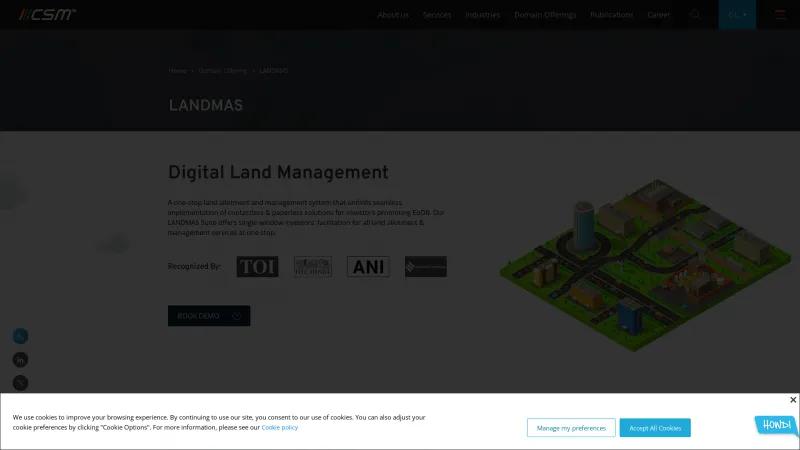 Homepage of LANDMAS