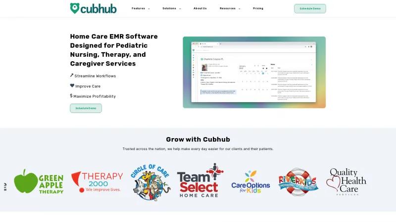 Homepage of CubHub