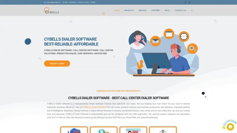 Homepage of Cybells Dialer