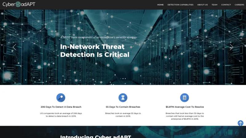 Homepage of Cyber adAPT