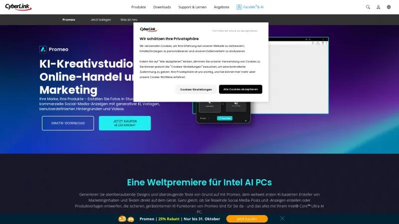 Homepage of Promeo