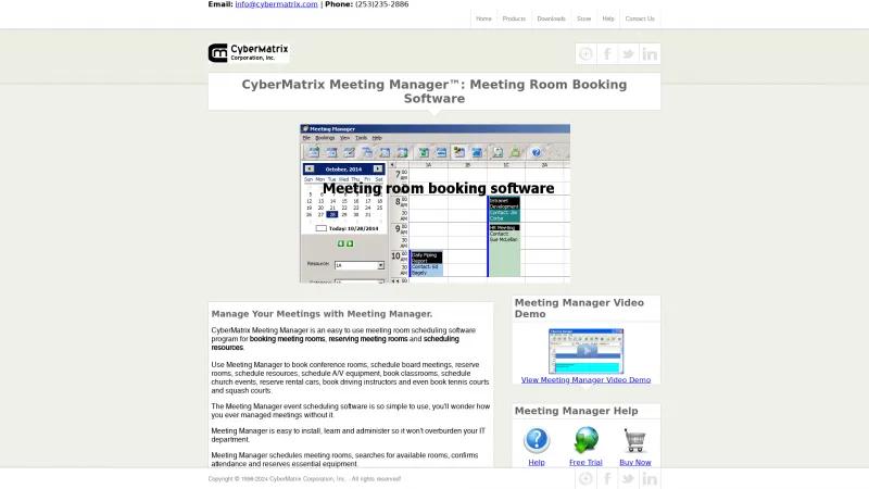 Homepage of CyberMatrix Meeting Manager