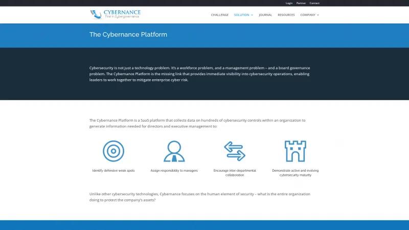 Homepage of Cybernance