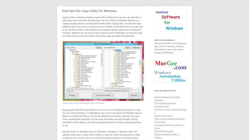 Homepage of Fast File Copy