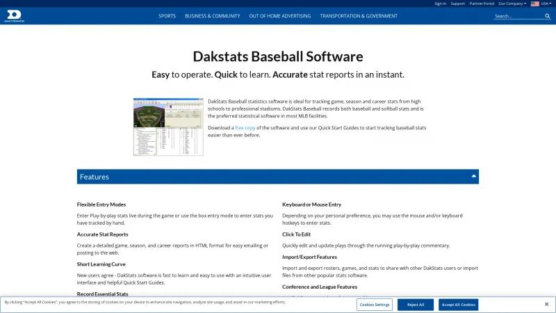 Homepage of DakStats Baseball