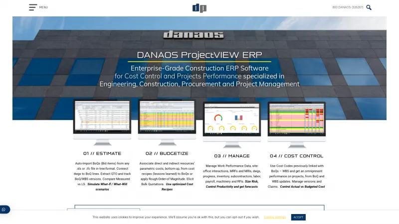 Homepage of ProjectVIEW ERP