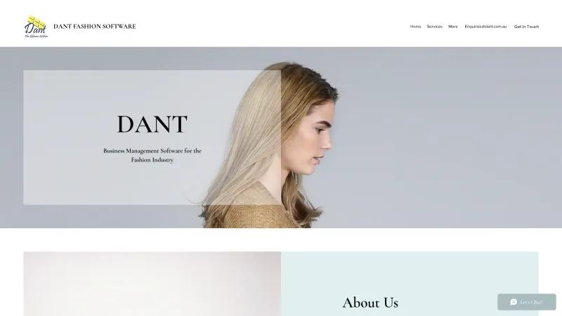 Homepage of Dant Fashion Software