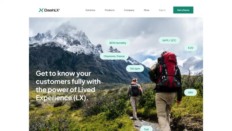 Homepage of DashLX