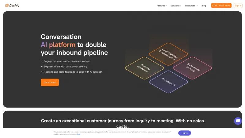 Homepage of Dashly