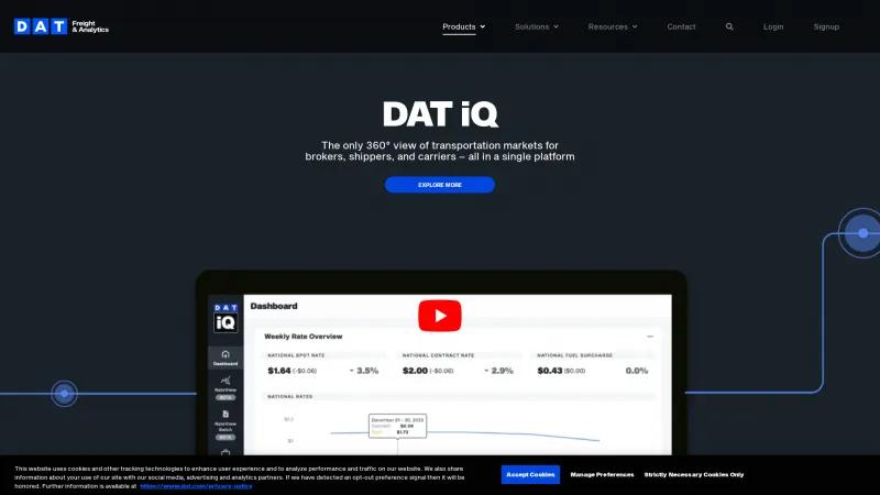 Homepage of DAT iQ