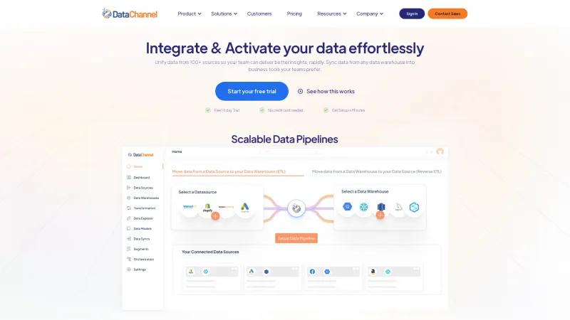 Homepage of DataChannel