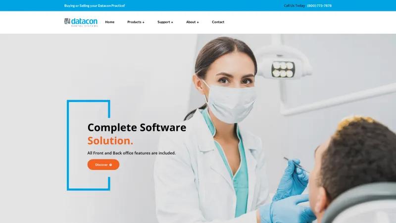 Homepage of Datacon Dental System